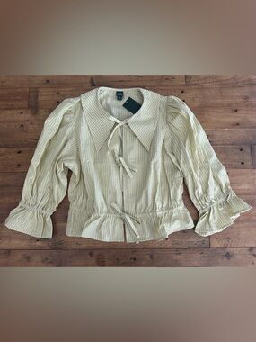 Target Wild Fable Yellow Striped Shirt Size Small